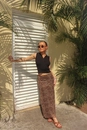 Saia Midi Tule Com Estampa Leopardo