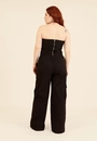 Calça Cargo Com Cós Em Elástico Em Algodão