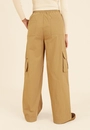 Calça Cargo Com Cós Em Elástico Em Algodão