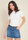 Blusa Em Cotton Manga Curta Básica