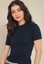 Blusa Em Cotton Manga Curta Básica