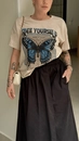T-Shirt Em Meia Malha Borboleta