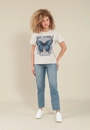 T-Shirt Em Meia Malha Borboleta