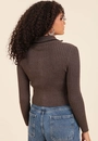Blusa Tricô Canelado Gola Polo Zíper