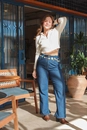 Blusa Tricô Canelado Gola Polo Zíper