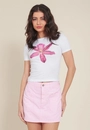 Short Saia Sarja Com Bolso Frontal
