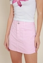 Short Saia Sarja Com Bolso Frontal