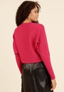 Blusa Tricô Canelada Manga Morcego