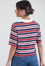 Blusa Polo Manga Curta Em Molecotom Listrado