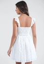Vestido Curto Em Laise Alça Babados