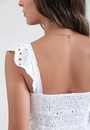 Vestido Curto Em Laise Alça Babados