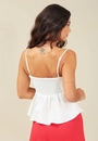 Blusa Alça Em Linho Com Recorte No Busto