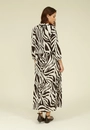 Chemise Midi Manga 3/4 Em Viscose Estampa Zebra