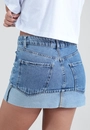 Saia Jeans Com Barra Virada