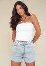 Shorts Jeans Curto Com Aplicação De Strass
