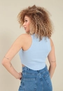 Blusa Regata Em Ribana Com Estampa