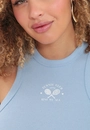 Blusa Regata Em Ribana Com Estampa