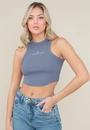Blusa Regata Em Ribana Com Estampa