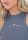 Blusa Regata Em Ribana Com Estampa