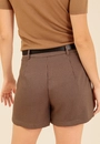 Shorts Saia Em Alfaiataria Xadrez