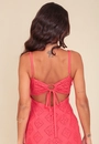 Vestido Longo Em Laise Com Recorte Busto