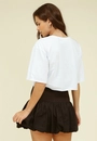 Blusa Cropped Em Meia Malha Com Estampa Paris