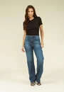 Calça Jeans Reta Azul Escuro