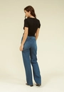 Calça Jeans Reta Azul Escuro