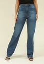 Calça Jeans Reta Azul Escuro