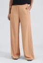 Calça Wide Leg Com Filete Lateral Em Viscose