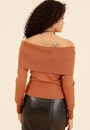 Blusa Tricô Manga Longa Ombro A Ombro
