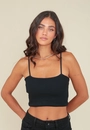 Cropped Com Alça Em Ribana Canelada