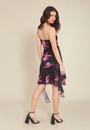 Vestido Tule Curto Estampa Com Babados