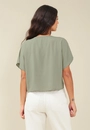 Blusa Em Viscolinho Decote V E Manga Ampla
