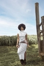 Vestido Midi Em Tricô Sem Manga Gola Alta