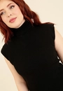 Vestido Midi Em Tricô Sem Manga Gola Alta