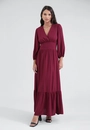 Vestido New Midi Em Viscose Manga 7/8