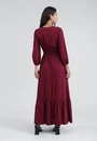 Vestido New Midi Em Viscose Manga 7/8