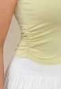 Blusa Em Malha Manga Curta Com Franzido Lateral