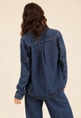 Camisa Jeans Manga Longa Botões