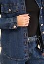 Camisa Jeans Manga Longa Botões