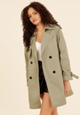 Trench Coat Alongado Com Faixa Botões