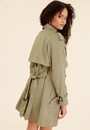Trench Coat Alongado Com Faixa Botões