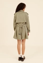 Trench Coat Alongado Com Faixa Botões