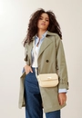 Trench Coat Alongado Com Faixa Botões