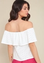 Blusa Em Malha Laise Decote Ombro A Ombro
