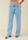 Calça Jeans Reta Abertura Na Barra