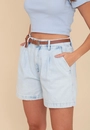 Short Baggy Jeans Com Cinto