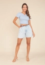 Short Baggy Jeans Com Cinto