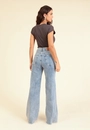 Calça Jeans Wide Leg Com Elastano